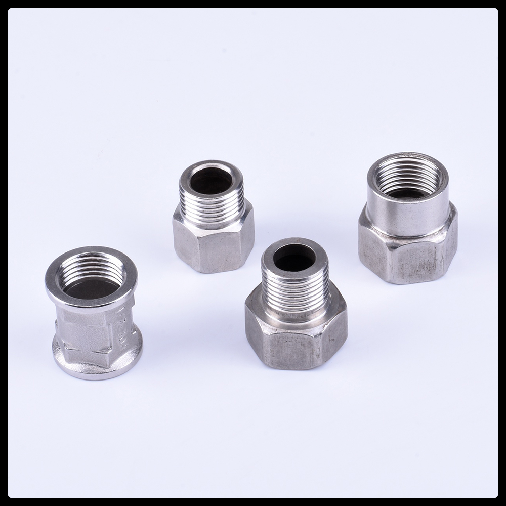 1/2 3/4 BSP 304 rosca macho hembra de acero inoxidable tipo T reductor codo adaptador de junta a tope acoplador accesorios de plomería