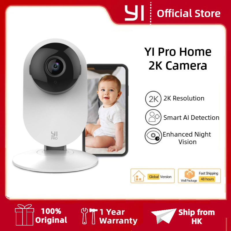 Cámara de vigilancia YI Pro Home 2K Wifi 3MP IP CCTV Smart Home Monitor de mascotas para bebés protección de seguridad Compatible con Alexa