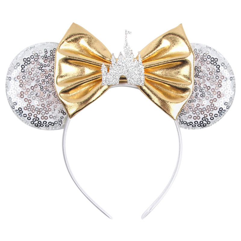 Disney-Bandes de sauna pour enfants, Accessoires pour cheveux, Château, Spectacle de feux d'artifice, Parc d'attractions