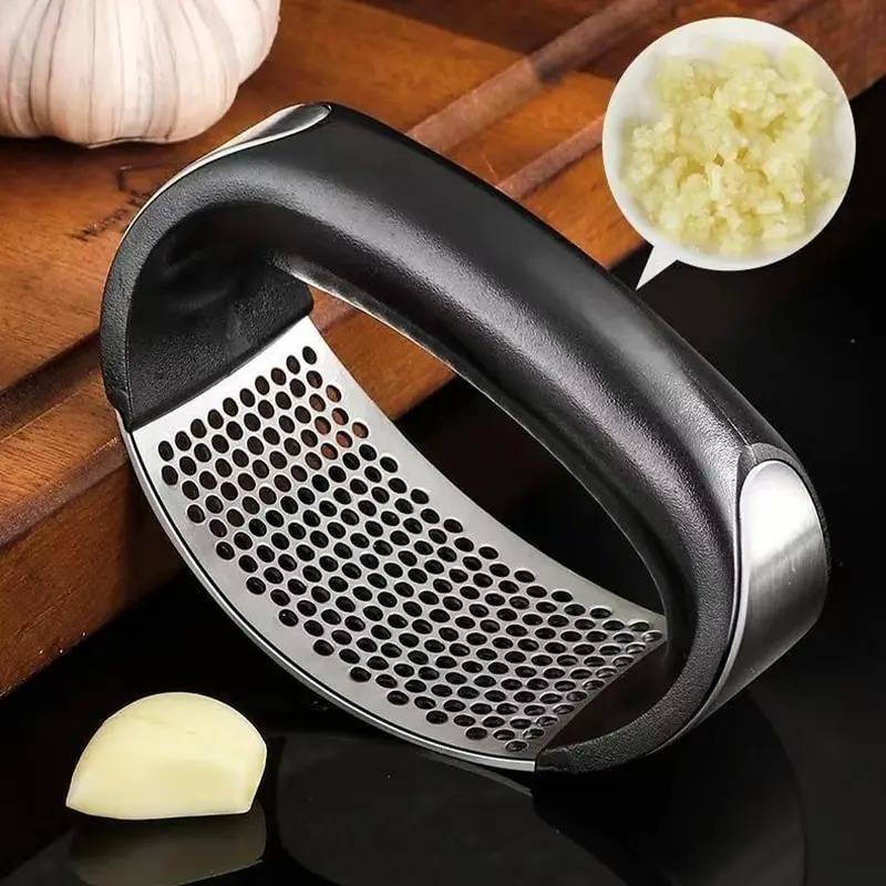 Picadora de ajo Manual de acero inoxidable, trituradora de ajo para frutas y verduras, herramienta procesadora de alimentos de cocina