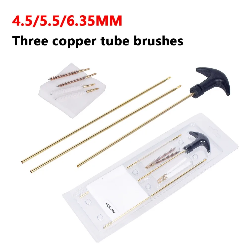 Kit di pulizia per canna di manutenzione calibro tattico esterno 4.5/5.5MM.177.22 Spazzole per fucile/pistola per fucile ad aria compressa