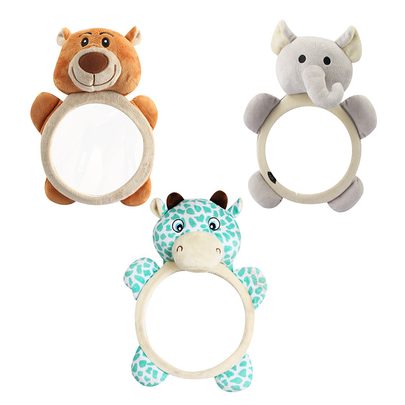 Brinquedos de animais para bebês prontos para carrinho com espelho estimulante Haha para 0-3 anos - Novos brinquedos interativos para bebês