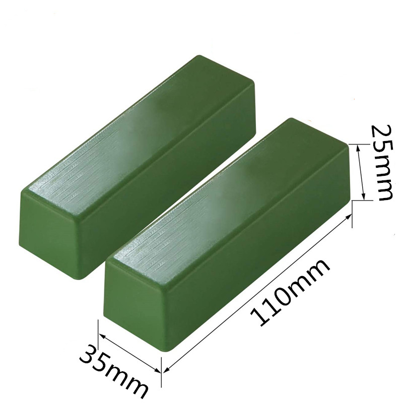 Pâte de polissage verte composée 110x35x25mm, 1 pièce, pâte Abrasive pour métaux, pâte de cire de polissage, pâte de meulage d'oxyde vert de chrome