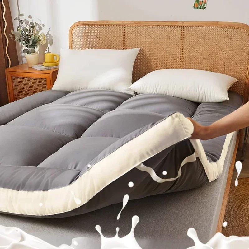 Colchón suave Tatami para dormitorio, cama individual, estera acolchada de fibra de soja, colchón doble para un sueño cómodo