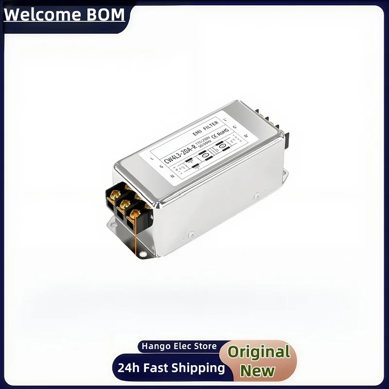 Single-phase three-pole power filter CW4L3-6/10/20/30A-R terminal block EMI anti-interference AC 220V