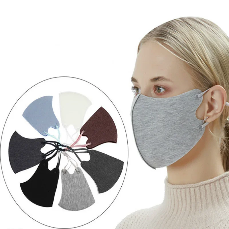 8 Stück Baumwoll masken neue selbst erhitzende Baumwoll masken im Herbst und Winter schwarze staub dichte dicke warme Masken für Erwachsene