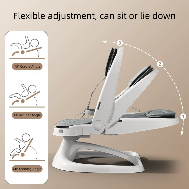Mecedora eléctrica para bebé, cuna para dormir, cama relajante para llevar al bebé a dormir, reclinable