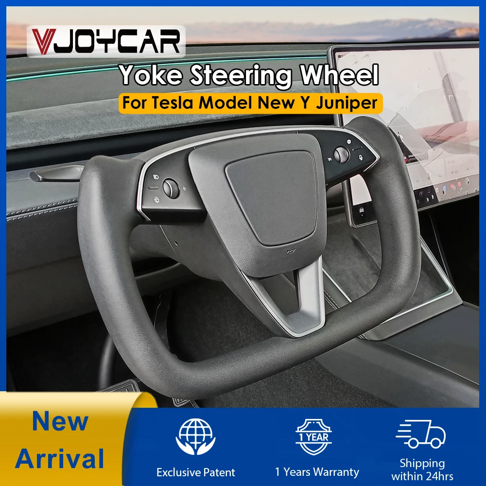 2025 Yoke Handle for New Model Y Juniper Heating Yoke Steering Wheel For Tesla Personalized Racing Leather Customized Accessory
