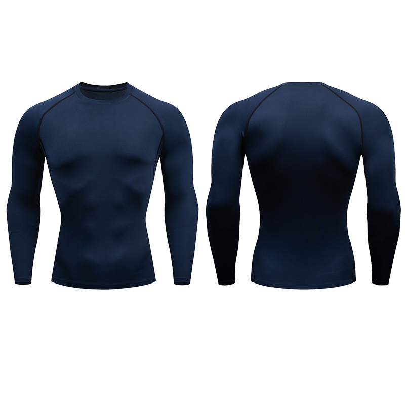 Männer Kompression Läuft T-shirt Fitness Engen Langarm Sport Shirts Training Jogging Tops Gym Sport Dry Fit Rashgard