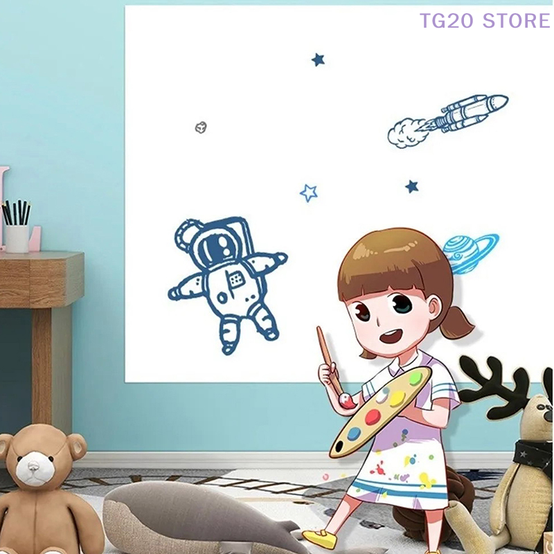 Removable Reusable Electrostatic Whiteboard Sticker Household PP Erasable Graffiti Drawing Board For Teaching And Learning