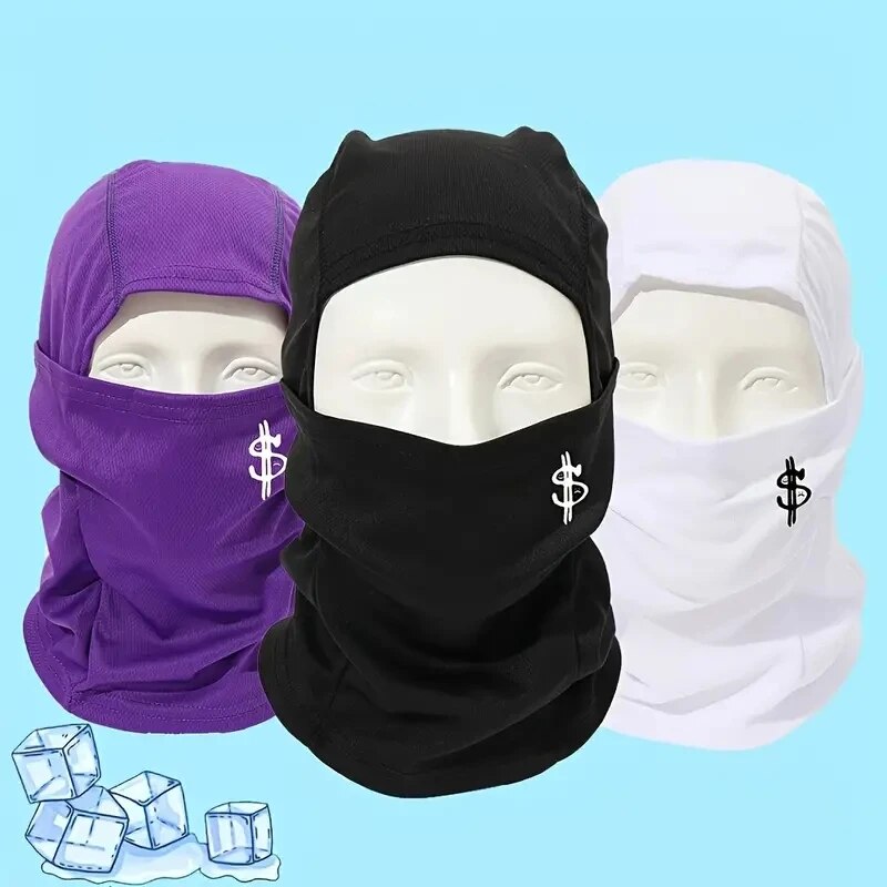 1PCs 패션 프린트 Balaclavas 남성용 여름 통기성 사이클링 마스크 선 스크린 헤드 커버 쿨 프린트 사이클링 풀 커버리지 모자