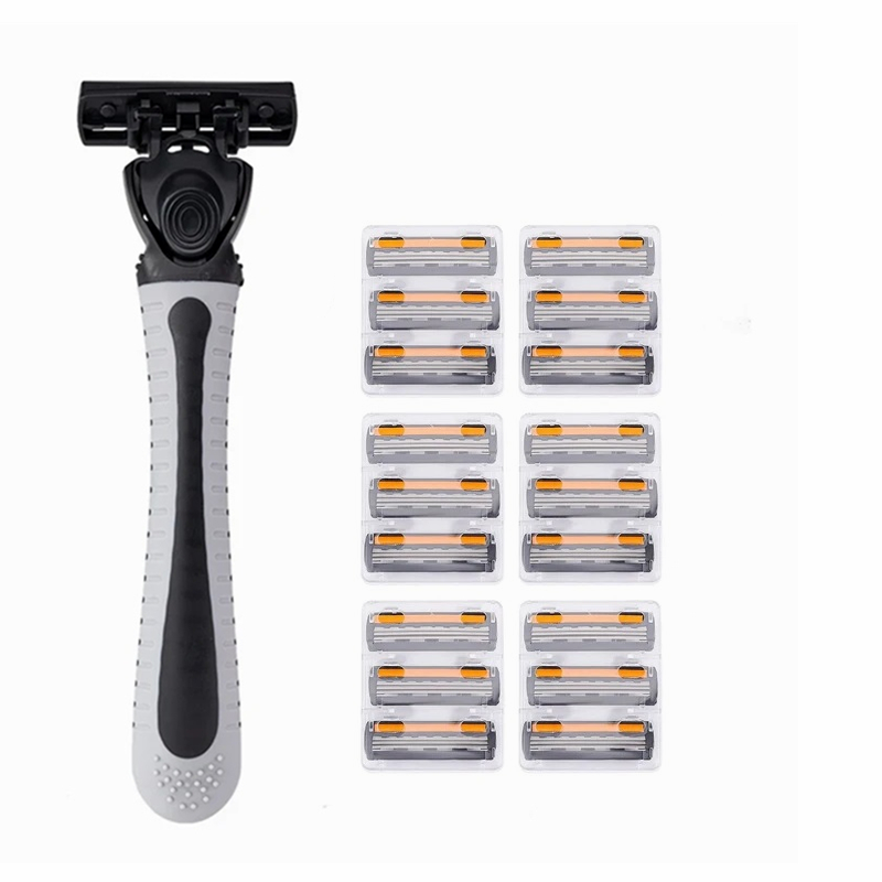 19 Blades Manual Razor Men Shaver Body Hair Cutting Beard Shaving Bikini Trimmer Three Layer Barber Shaver Multi Head Changeable