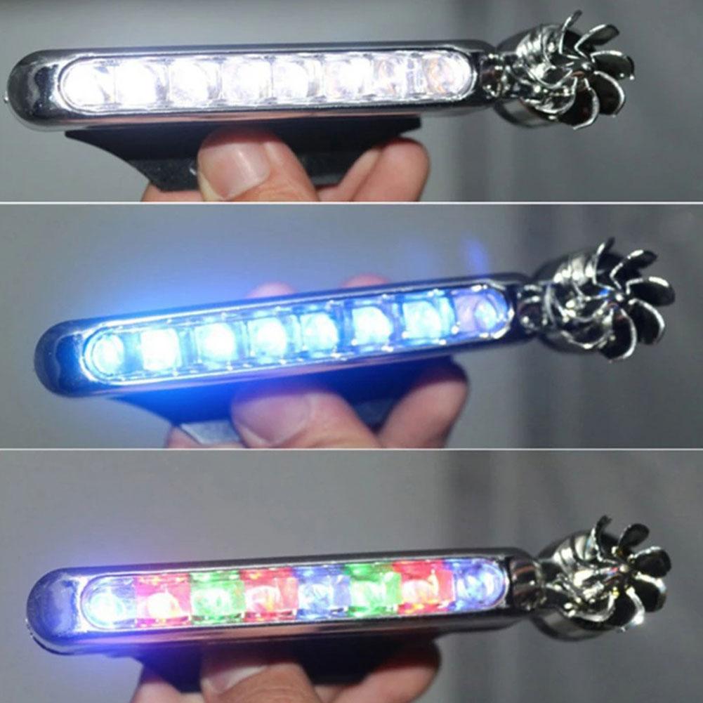 Wind Powered Car LED DayTime Running Lights Creative Auto Auxiliary Rotation Fan Lamp Automobile Day Time Headlights