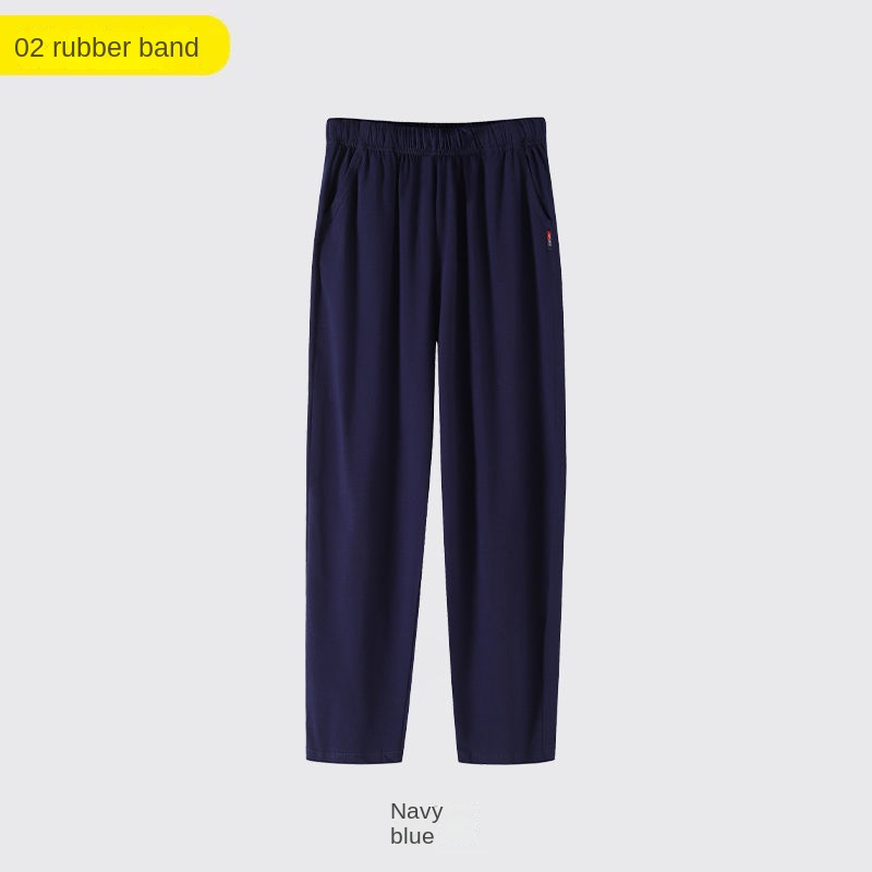 Heren pyjamabroek thuisbroek herfst en winter katoenen pyjamabroek groot formaat plus zak elastische taille slaapbroek