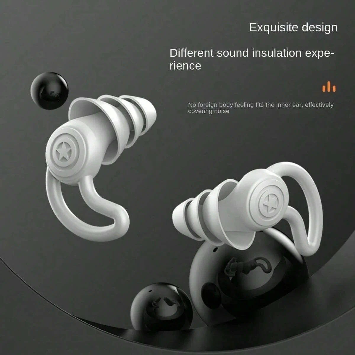 3 Layers Ear Plugs for Sleep Noise Reduction Silicone Earplugs Reusable Hearing Protection Sound Blocking Earplugs for Swim