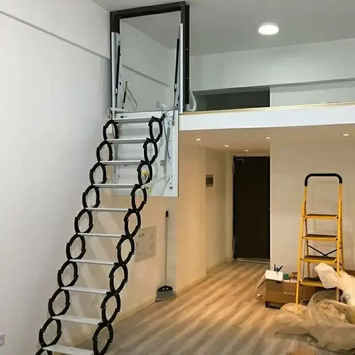 Home Retractable Staircase Side Mounted Telescopic Stairs Telescopic Staircase Side Mounted Hidden Attic Interior