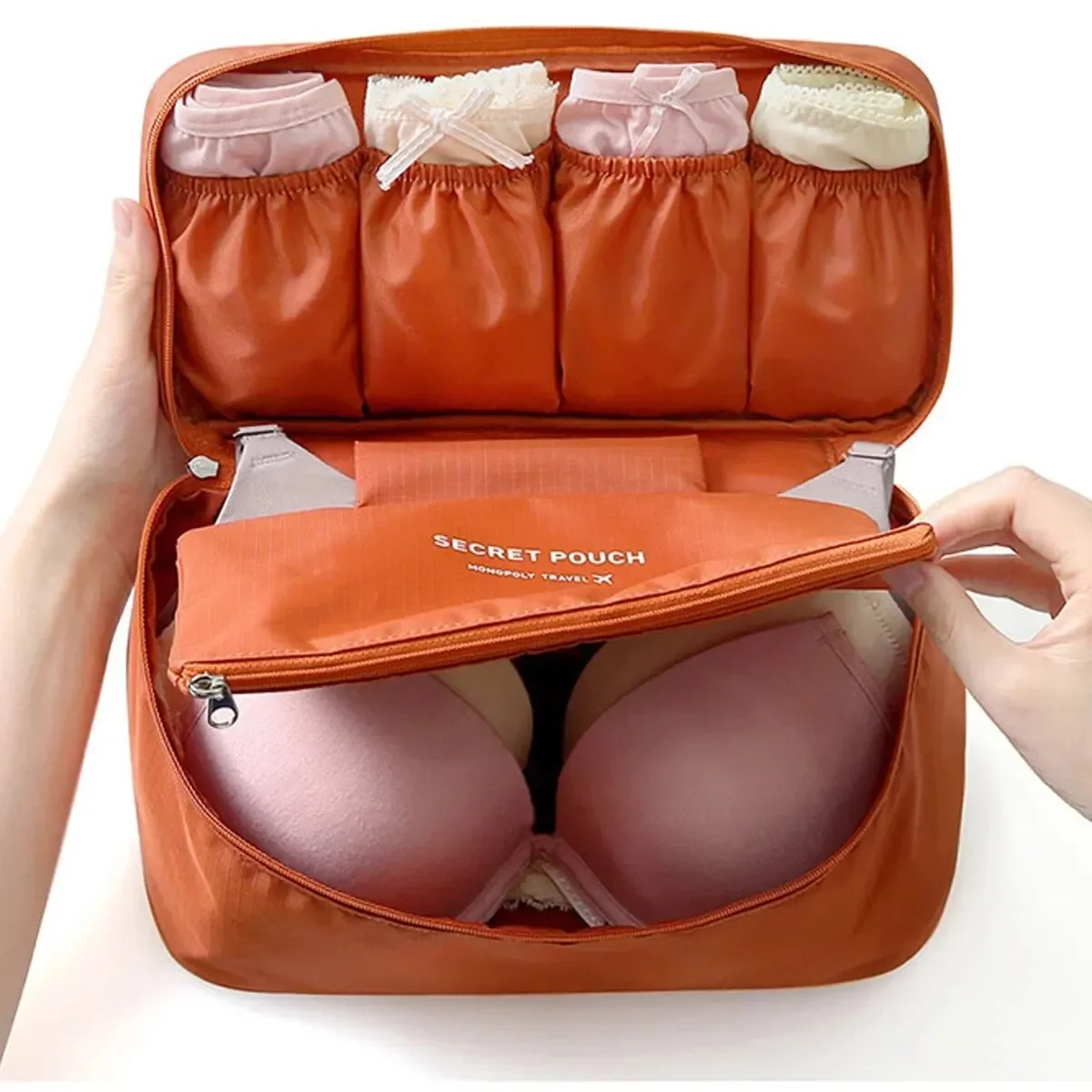Tragbare Reise-Aufbewahrungstasche, multifunktionale BH-Unterwäsche-Organizer, Taschen, Kulturbeutel, Kosmetiktasche für Outdoor-Reisen