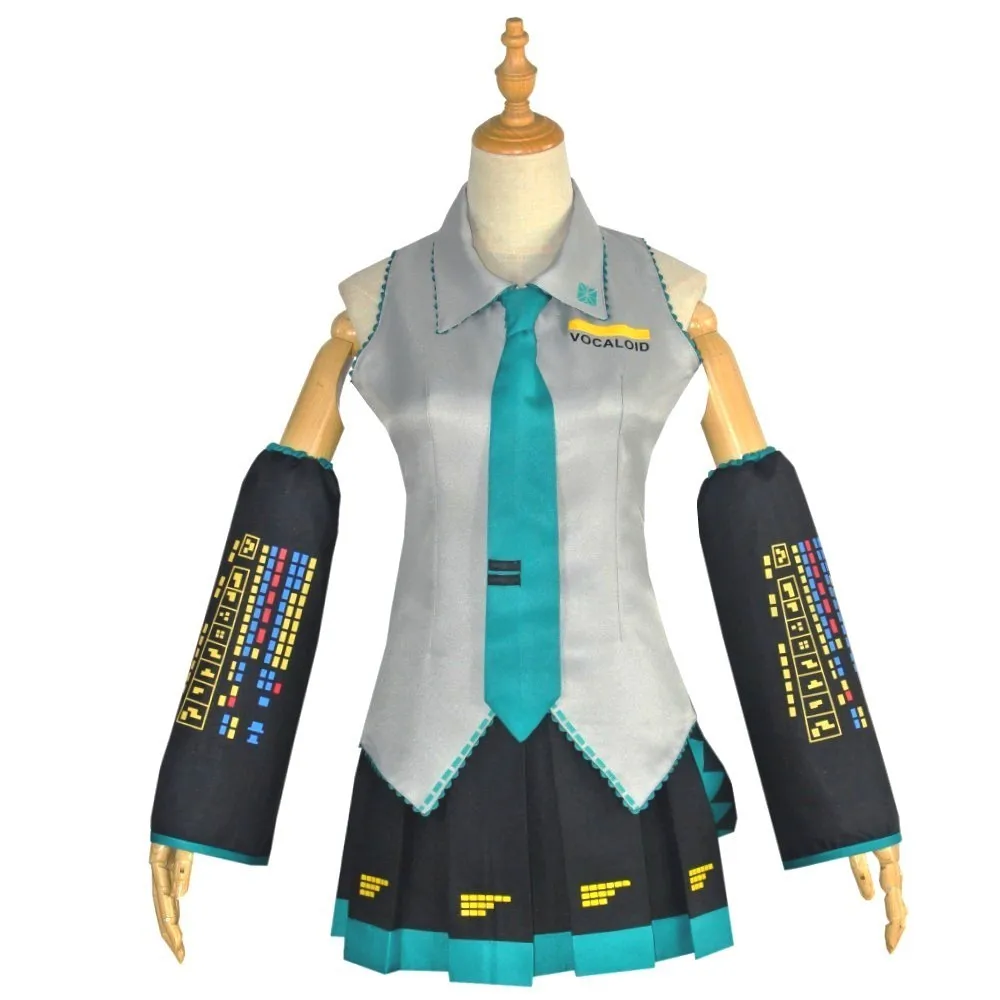 อะนิเมะประสิทธิภาพเสื้อผ้า Hatsune Miku MIKU อะนิเมะเสื้อผ้าคอสเพลย์เสื้อผ้า JK กระโปรงเดียวกันชุดวิกผมอุปกรณ์เสริมฮาโลวีน
