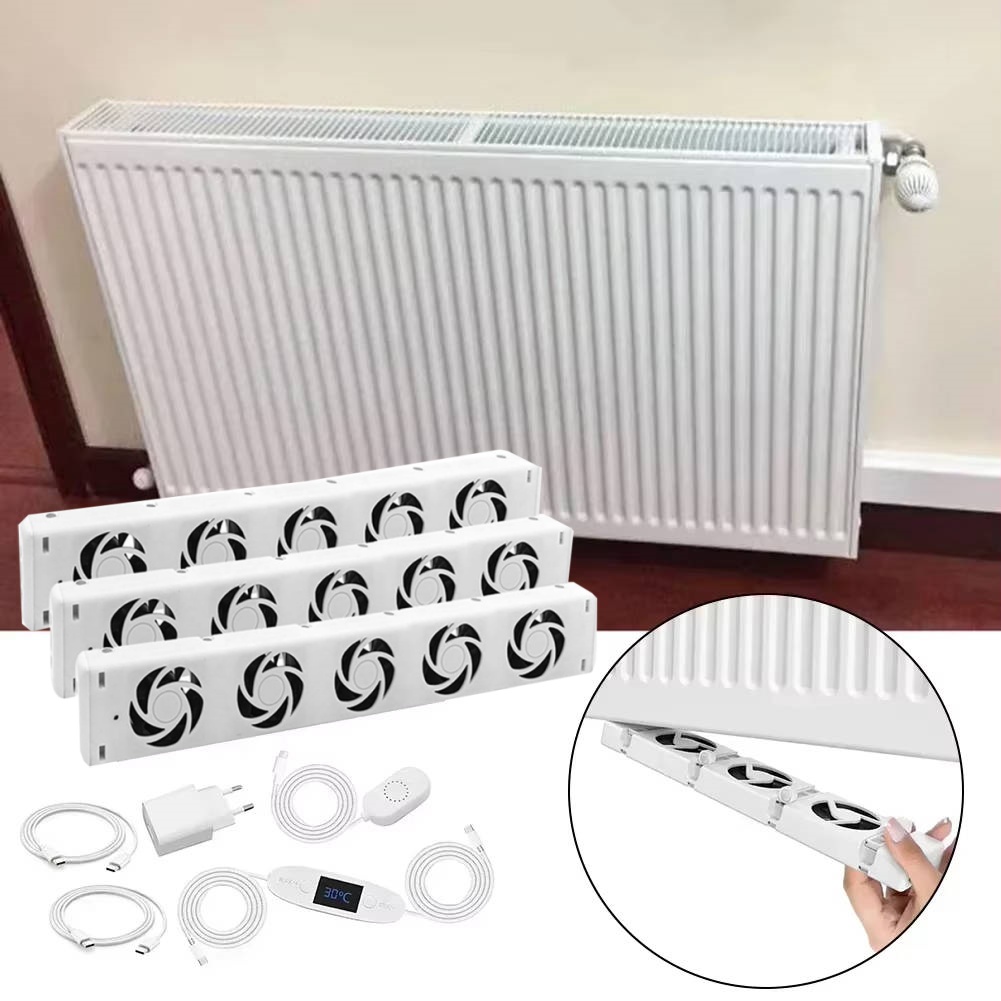 Atualizar 5.0 duo-set ventilador do radiador inteligente conjunto de extensão do impulsionador do radiador ventilador padrão europeu 5v radiador doméstico