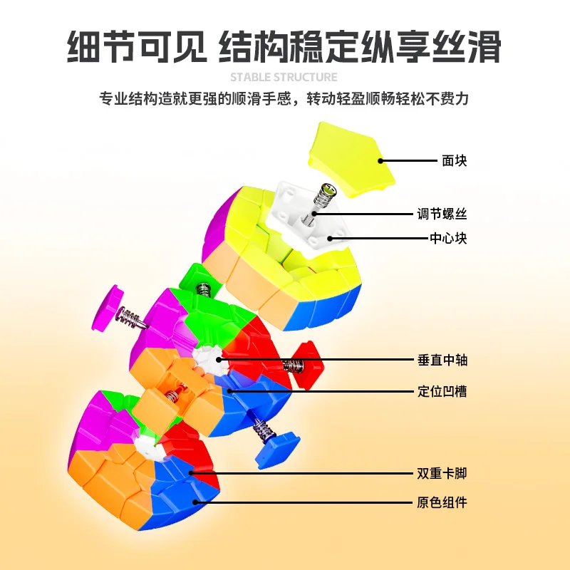[JudyCube] Трехслойный куб Sengso Seven Axis Magic Speed Cube без наклеек Shengshou Seven Axis третьего порядка Cubo Magico Puzzle