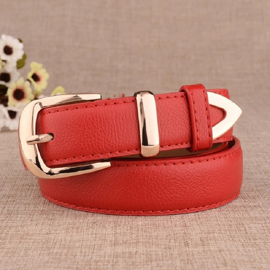 Ceinture de pantalon en cuir pour femmes, tendance, blanche, mode, haute qualité, solide, Vintage, boucle ardillon, sangle pour dames, LB2146-