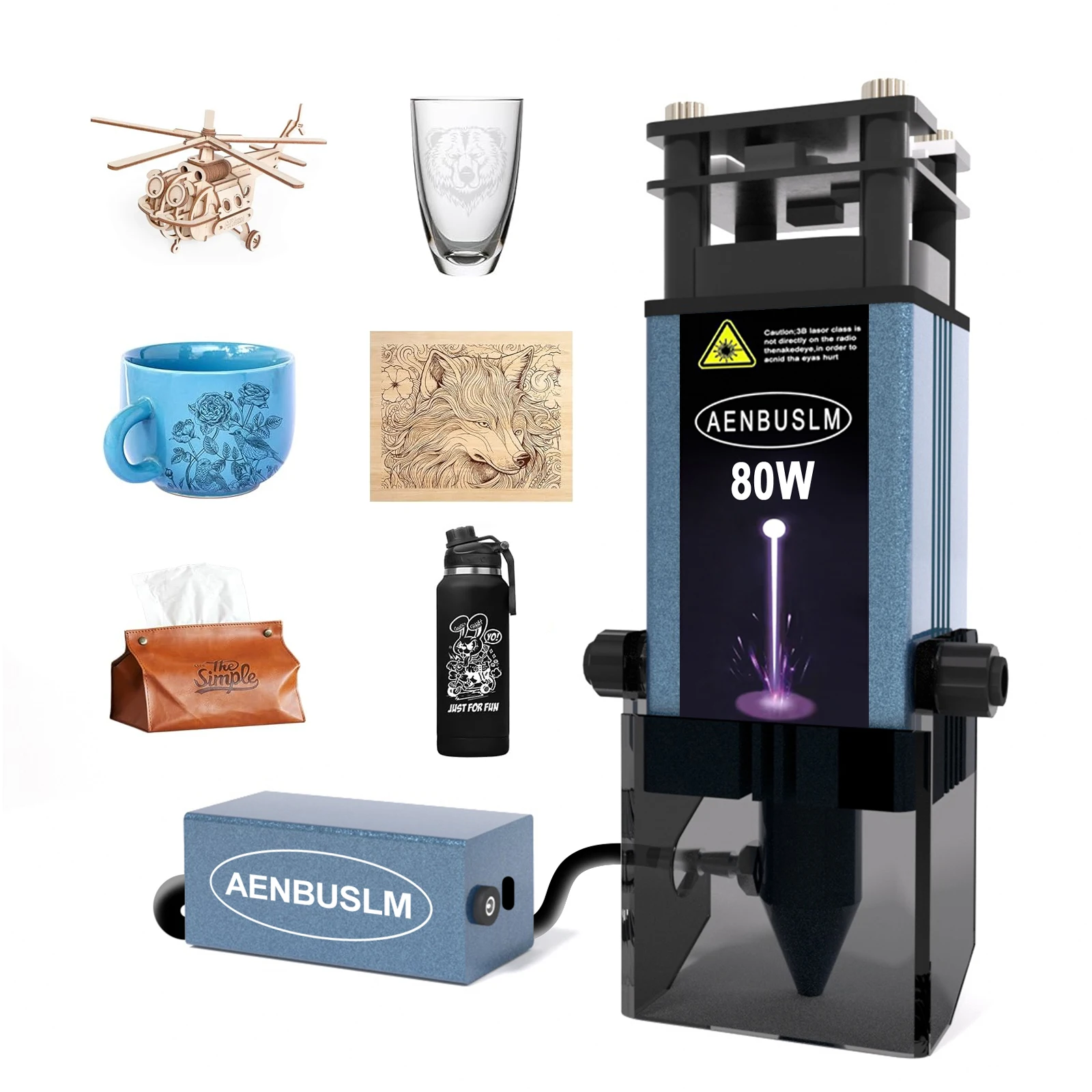 AENBUSLM Cabezal de grabado láser para carpintería grabador láser de 450nm 10W/20W/30W/40W/80W módulo láser de 12V 24V impresora 3D de corte ruta CNC Boquilla láser Para máquinas de grabado láser laser corte y grabado