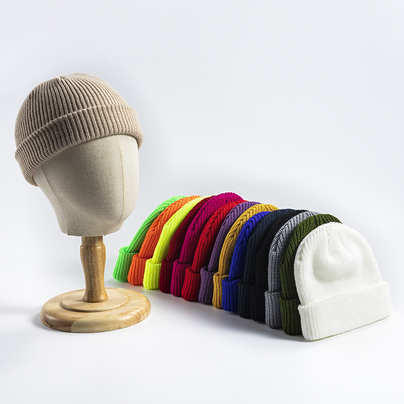 Berretti invernali caldi Donna Uomo Cappelli lavorati a maglia Ragazzi Ragazze Skullies Cappello Tinta unita Unisex Autunno SkullCap Cappello hip-hop elastico casual