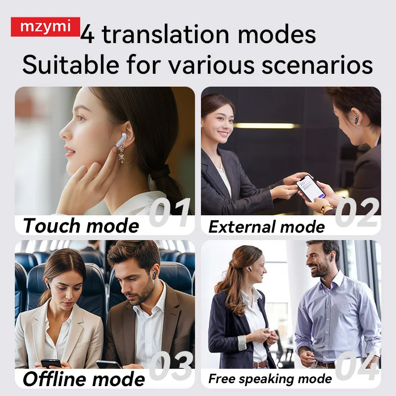 Mzymi E18 Pro Bluetooth5.4 auriculares con cancelación de ruido auriculares para juegos auriculares deportivos impermeables TWS auriculares internos para XIAOMI