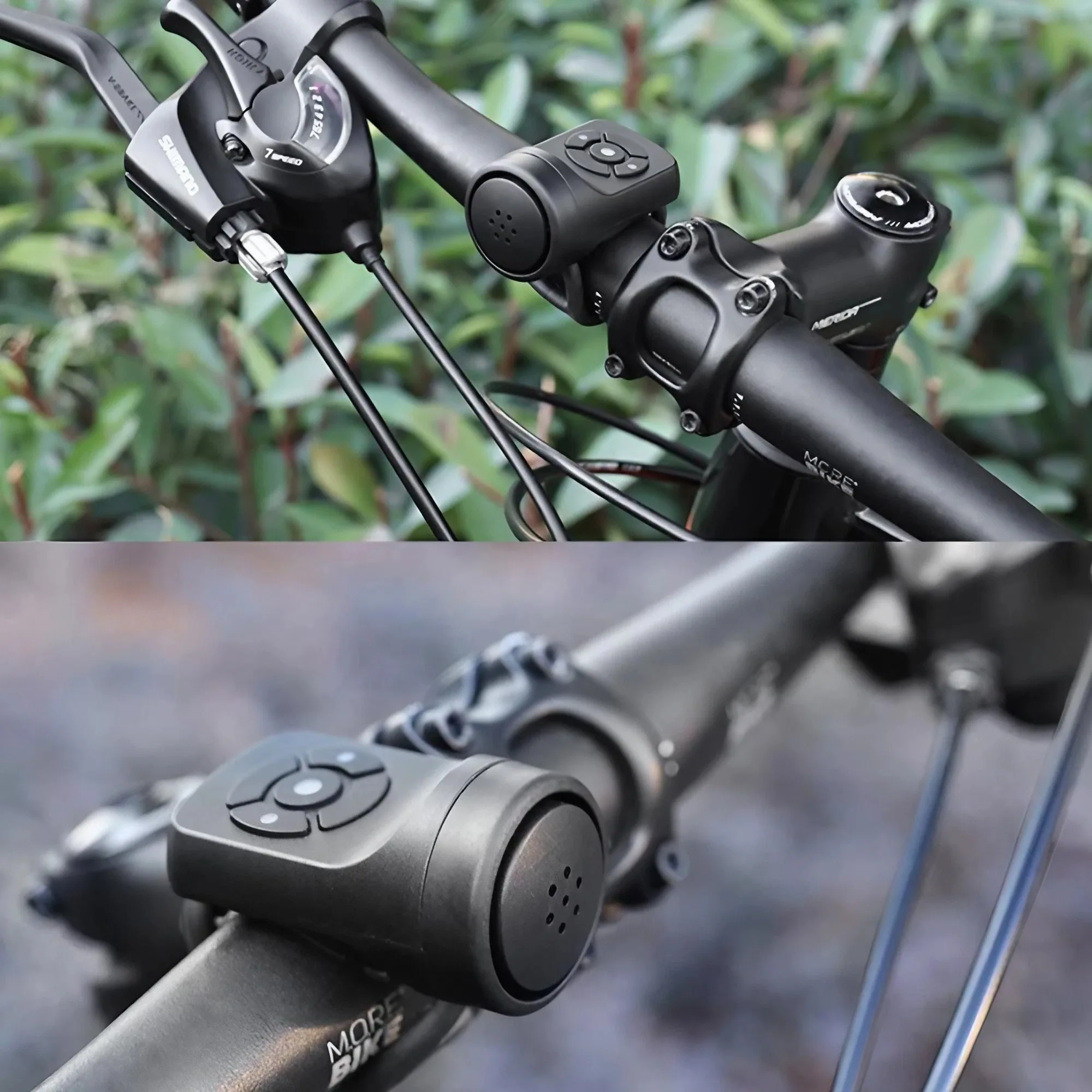 Klaxon électrique de vélo noir ABS, Rechargeable par USB, sonnette de vélo, haut-parleur, équipement d'équitation, Super fort