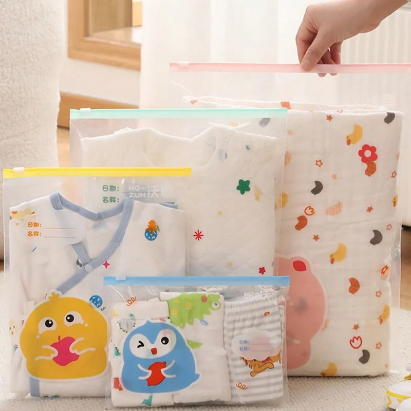 5 pçs multi-tamanho saco de maternidade saco de armazenamento mãe e bebê outing roupas fralda embalagem de viagem saco com zíper
