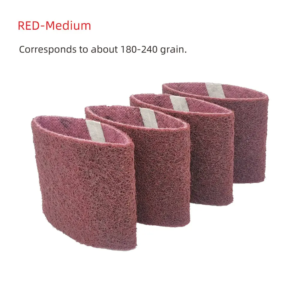 Cinturones abrasivos SC para lijadora/rodillo de expansión, bandas de lijado de nailon no tejidas, 283x100mm, 4 piezas