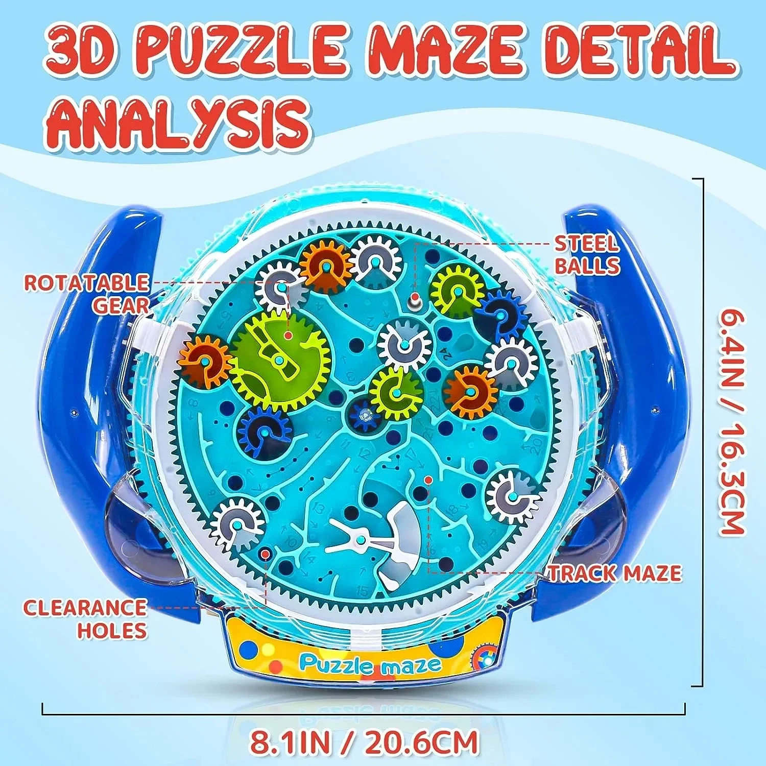 Labyrinthe créatif 3D transparent pour enfants, puzzle magique, cube de vitesse, boule roulante, OVNI, jouets de labyrinthe, souligné Charleroi, jamais