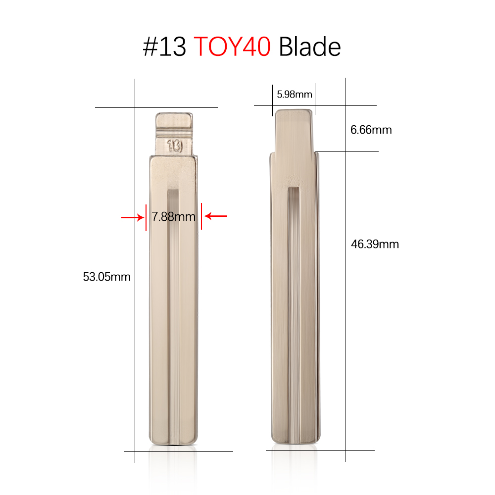 10個HY20 TOY40起亜リオspotage K2 K3 K5現代ベルナのためのI30 IX35 kdリモート車のキーブレード #08 15 28 29 33 34 36 50 97 100