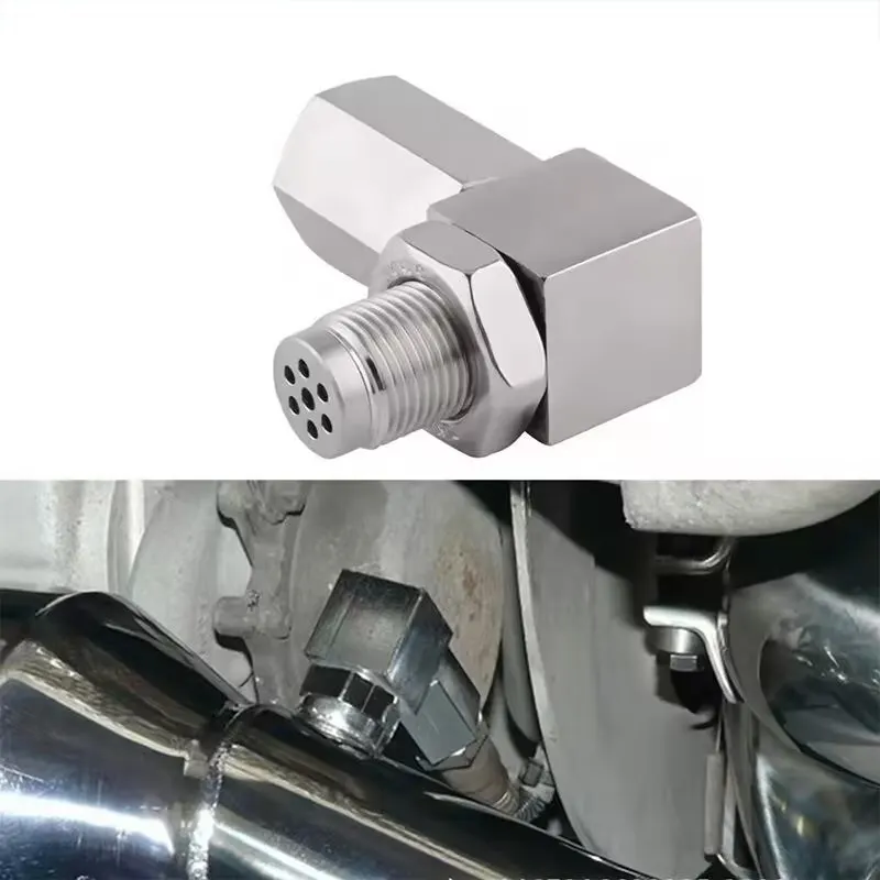 Catalisador de escape sensor de oxigênio traseiro espaçador 90 graus mini catalisador lambda o2 adaptador cel fix, m18 * 1.5 universal frete grátis