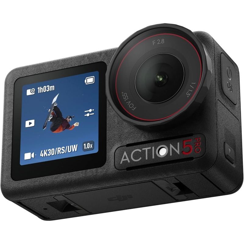 Osmo Action 5 Pro Standard Combo, Waterproof Action Camera with 1/1.3" Sensor, 4K/120fps Video, Subject Tracking, Stabilization,