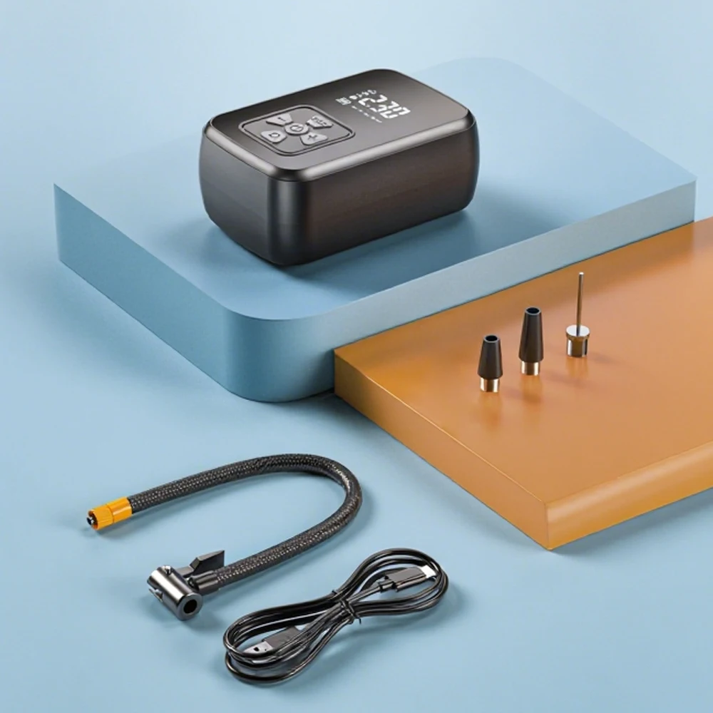 Bomba de aire portátil para coche, inflador de neumáticos eléctrico, pantalla Digital inteligente, inflador de neumáticos para coche, motocicleta, compresor de aire para bicicleta