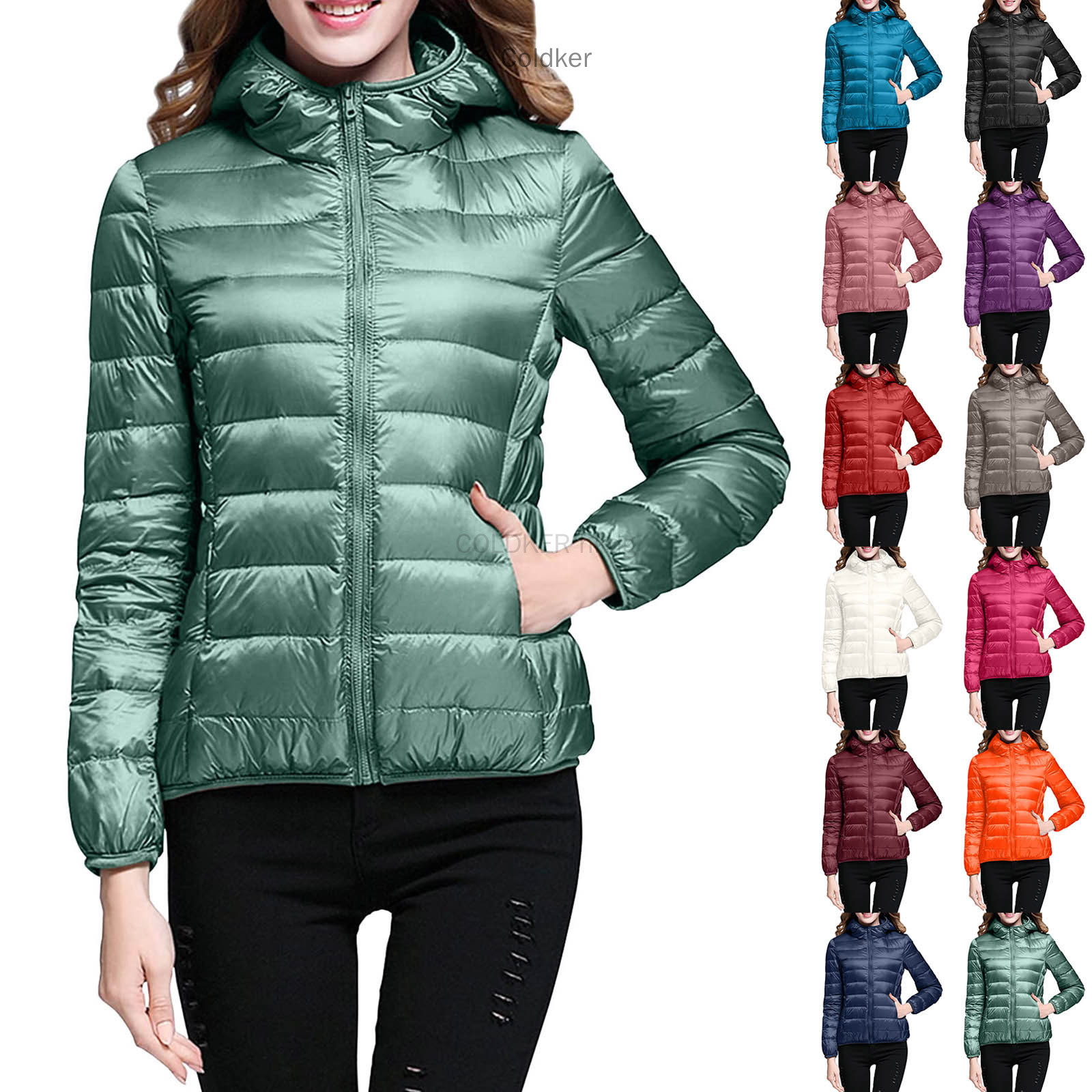 Daunen jacke Frauen Mantel Herbst Winter Jacken für Mädchen warme geste ppte Parka Damen und leichte weibliche ultraleichte Kapuze plus Größe