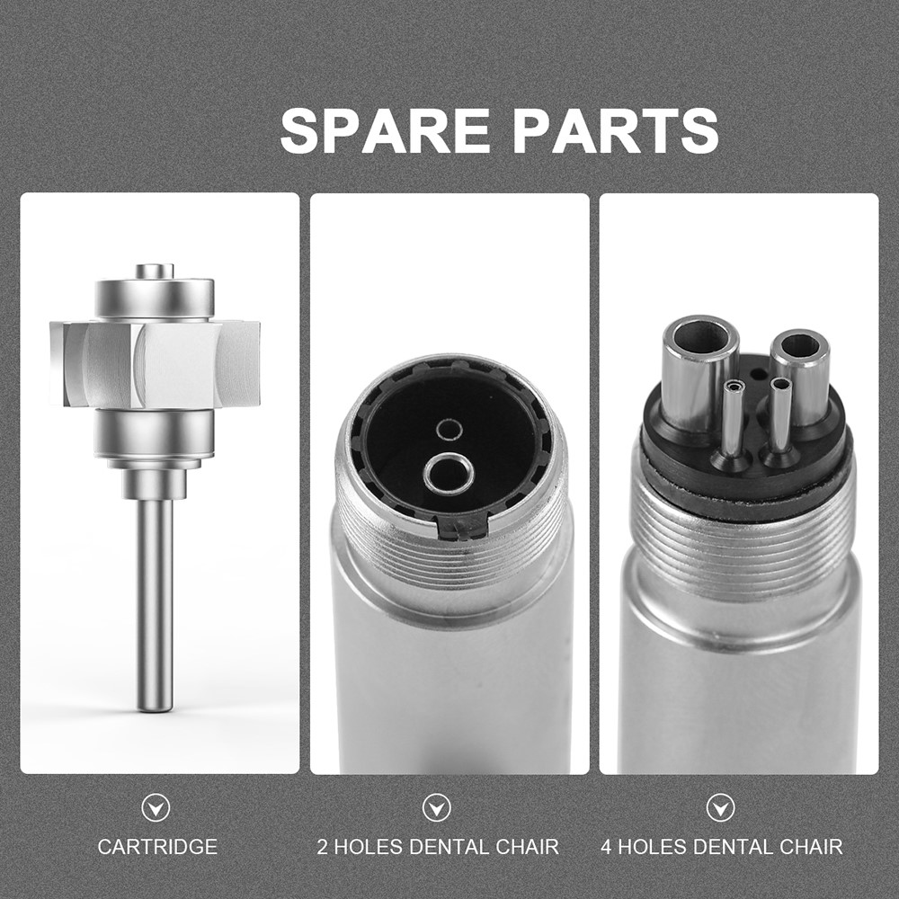 2/4 หลุม Azdent ทันตกรรม LED Handpiece ความเร็วสูง E-เครื่องกําเนิดไฟฟ้าแบบบูรณาการมาตรฐานหัว Push ปุ่ม 3 สเปรย์น้ํา JD008A-SP