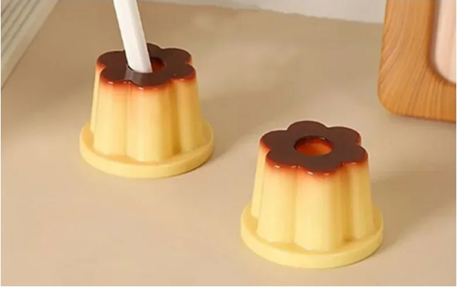 Porte-stylo à Pudding créatif, 1 pièce, mignon, cadeau d'anniversaire, bureau créatif, petit cœur pour fille, ornement