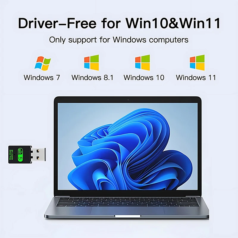USB WiFi Bluetooth Adapter 600 Mbps Dual Band 2.4 Ghz 5 Ghz Mini Draadloos Netwerk Externe Ontvanger 2 IN 1 Voor PC Laptop Desktop