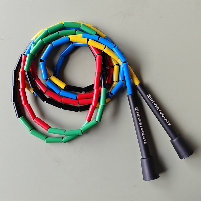 NEVERTOOLATE-mango RA de 1 pulgada, cuentas duras, cuerda para saltar, fitness, Rush, atletismo, misma forma