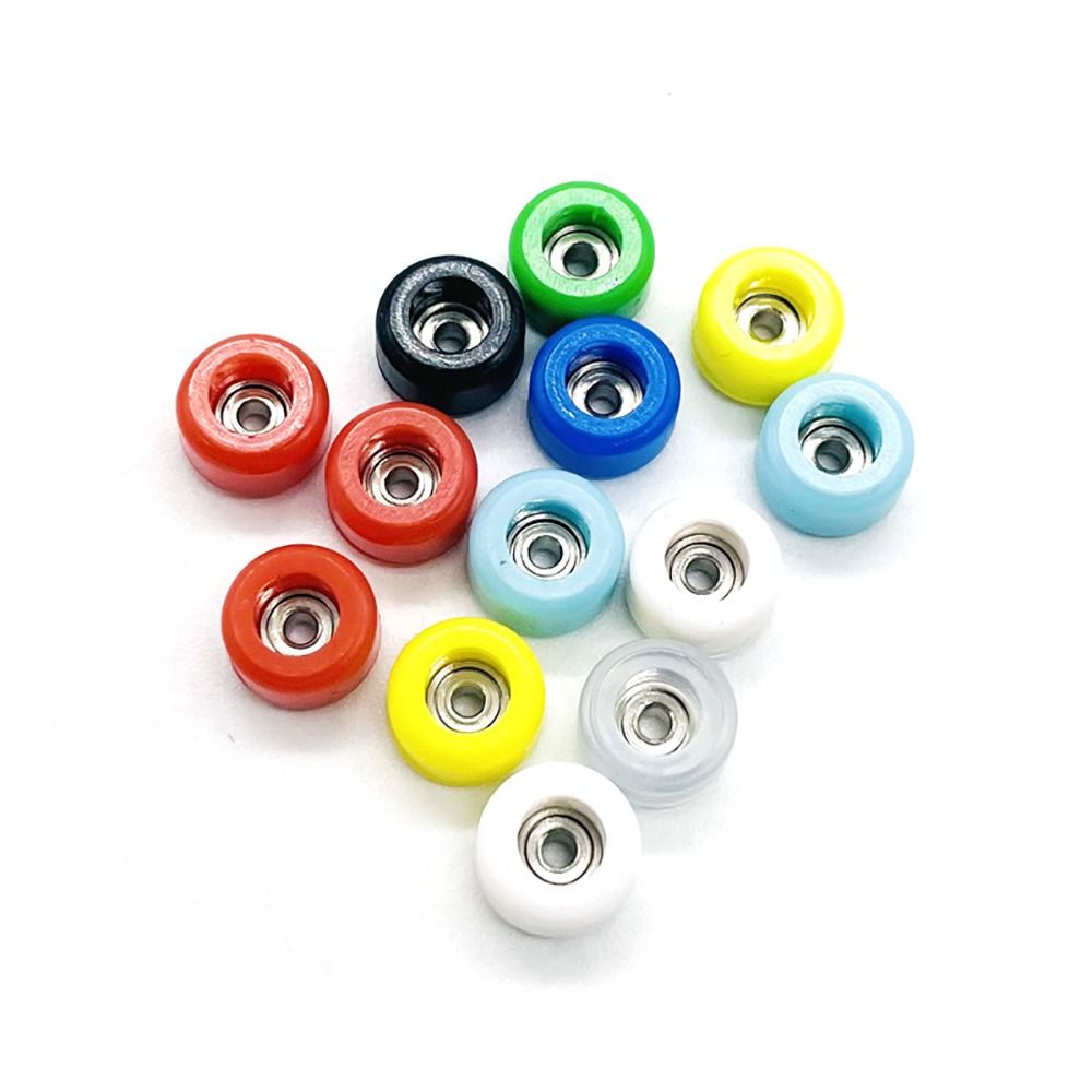Roda de rolamento cnc de uretano, 4 unidades, para escala profissional pu + metal mini rodas de skate de dedo