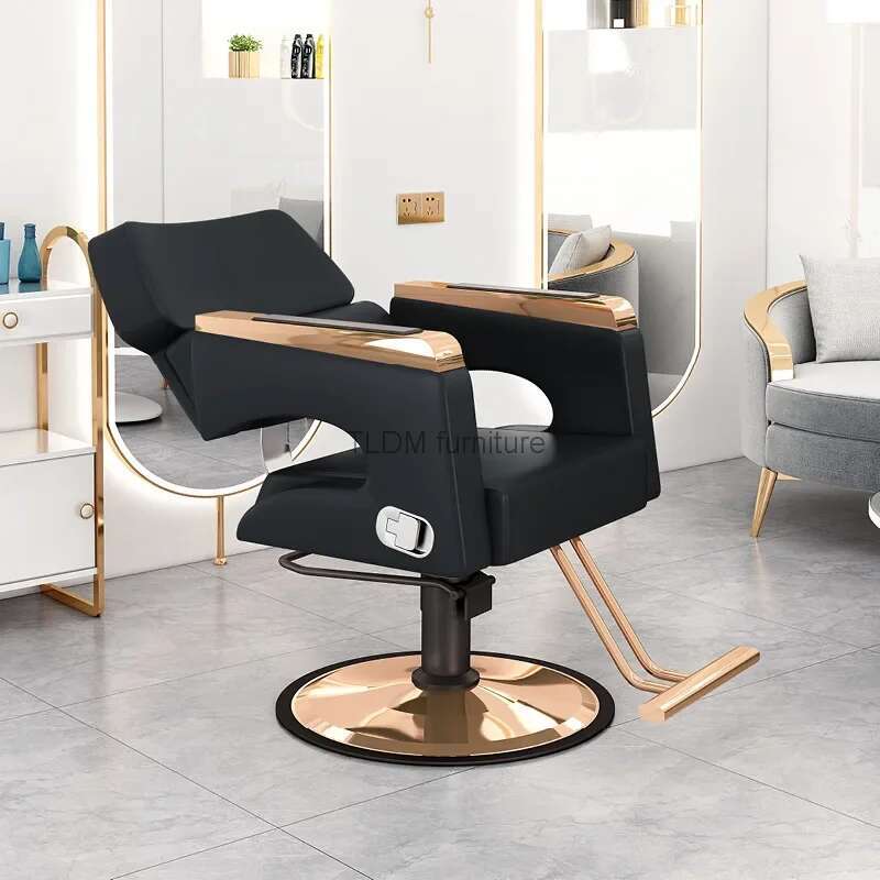 Salão de maquiagem barbeiro cadeira cabeleireiro giratória reclinável corte cabelo estilo cadeira carrinho chaise coiffeuse móveis beleza