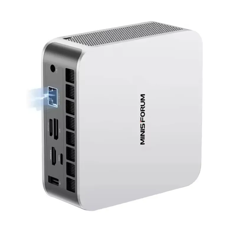 MINISFORUM AI X1 370 255 Mini PC AMD Ryzen AI 9 HX 370 R7 255 OCuLink 2*USB4 Wbudowany podwójny głośnik Komputer stacjonarny do gier WiFi7