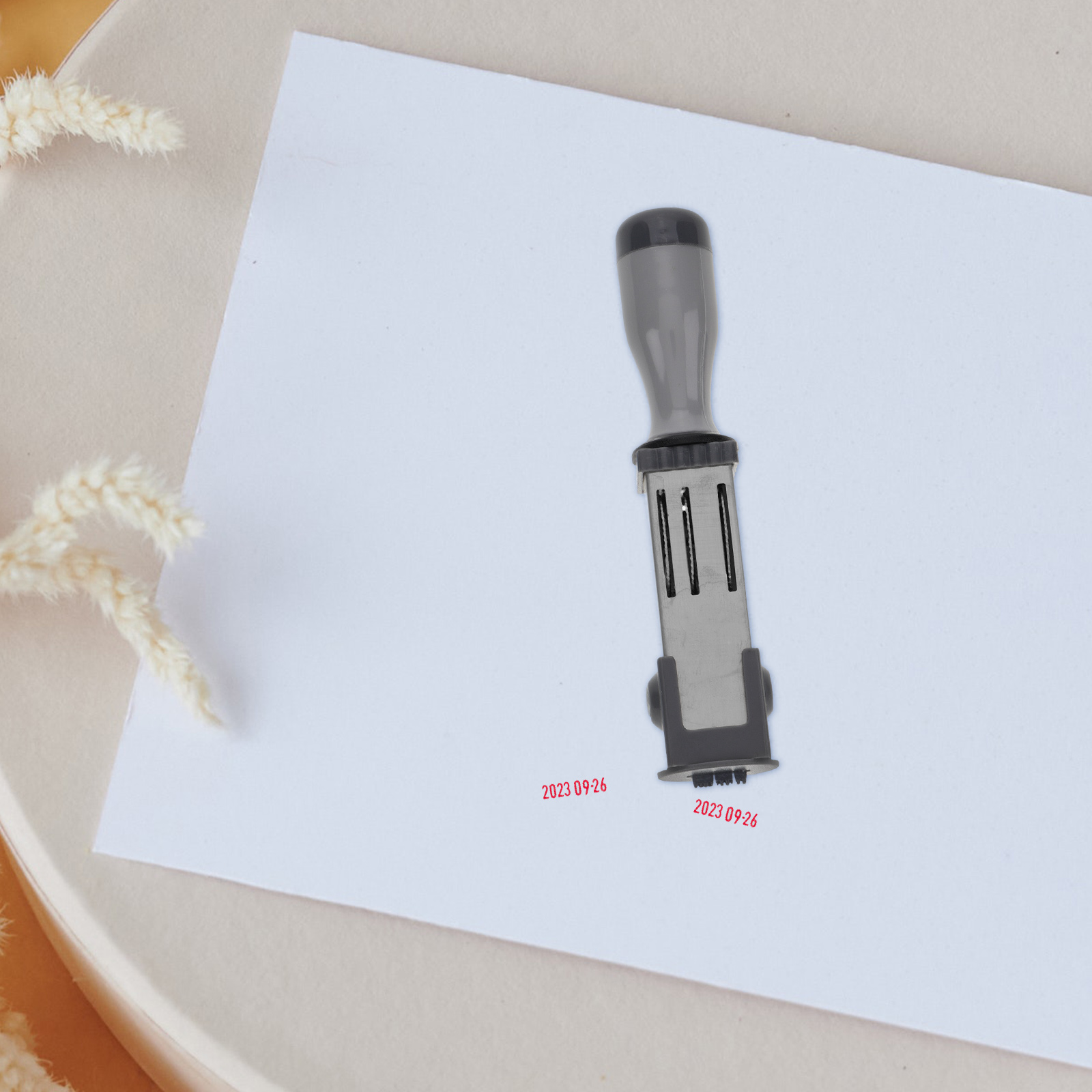 21 mm draagbare datumstempel materiaal handheld PP ijzeren vijl accessoire lichtgewicht dagelijks gebruik stamper voor geschenkzakken handgemaakt