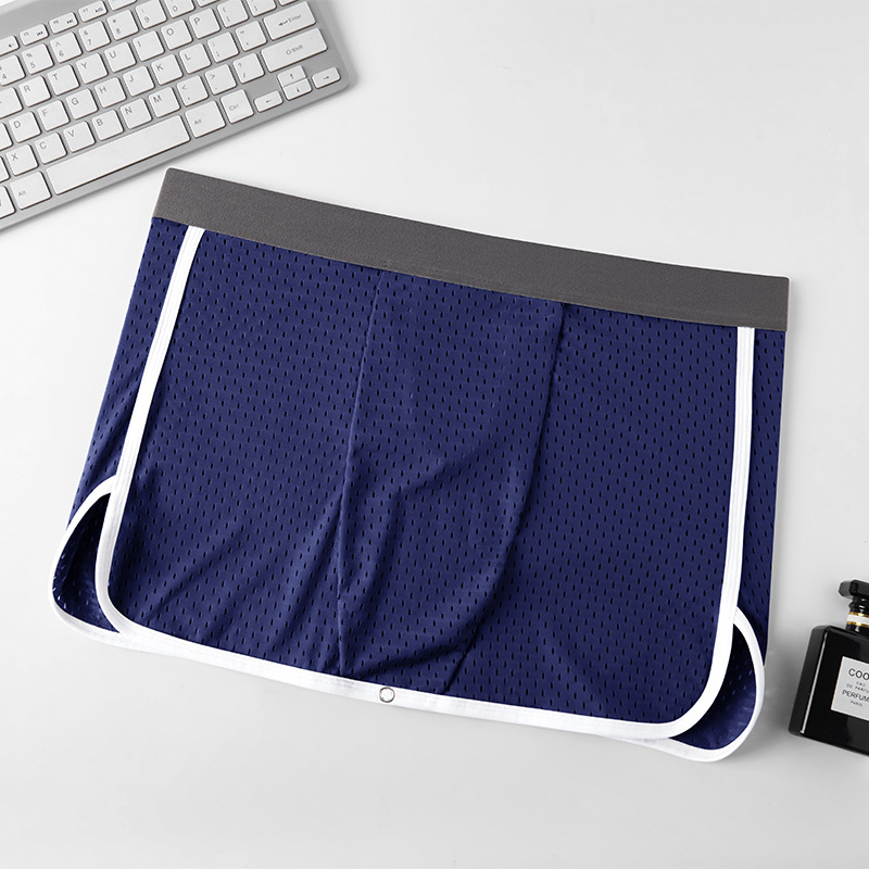 Männer Sexy Eis Seide Pfeil Hosen Unterwäsche Kleid Öffnen Gabelung Atmungsaktive Höschen Taste Einstellen Hodensack Trennung Unterhose Homme