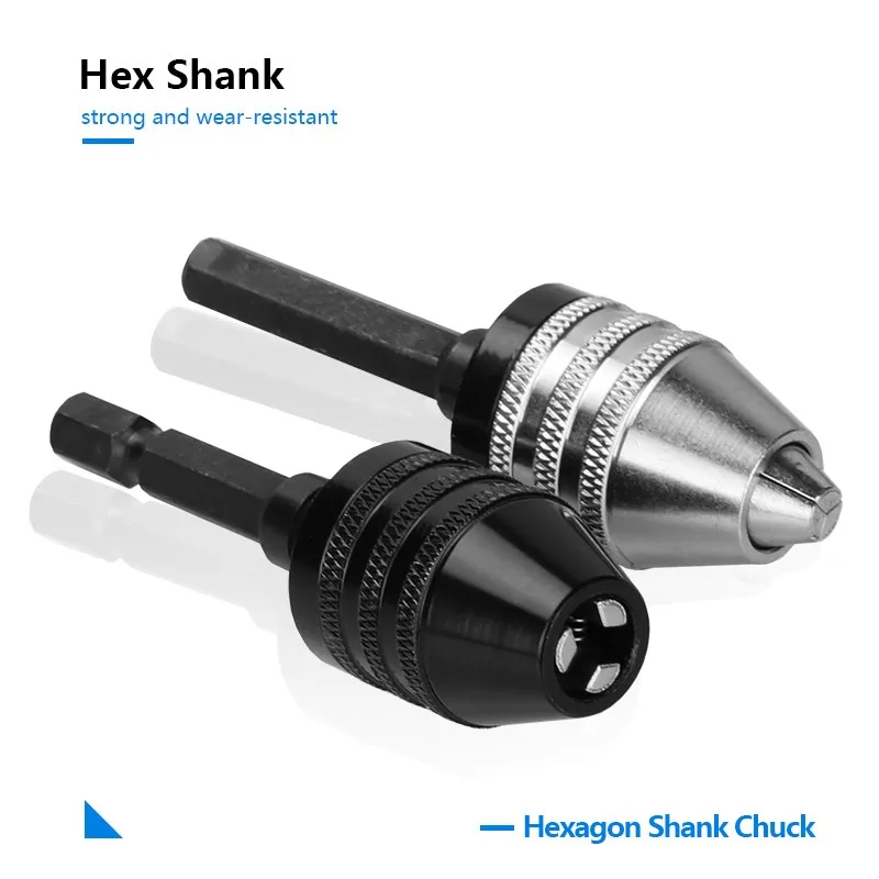 XCAN Móc Khóa Mũi Khoan Chuck 0.3-3.4Mm 0.3-6.5Mm 0.3-8Mm Chuôi Lục Giác Chuck Adapter mũi Khoan Khoan Chuyển Đổi Dụng Cụ Khoan Chuck Kẹp