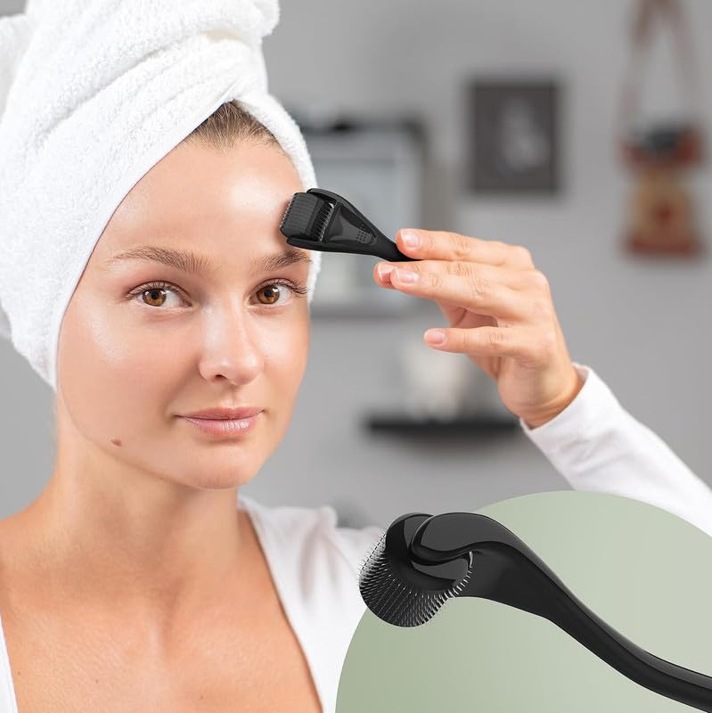540 Aghi per la crescita dei peli del corpo del viso Derma Roller per la pelle Barba 0,2 mm 0,25 mm 0,3 mm Ago Micro Face Roll Tool