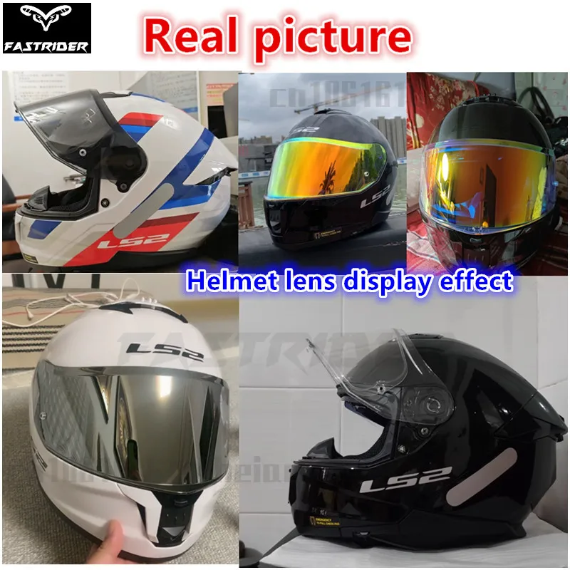 LS2 ff808 lente para casco de motocicleta viseras de Color lente plateada pegatina antiniebla accesorios para casco