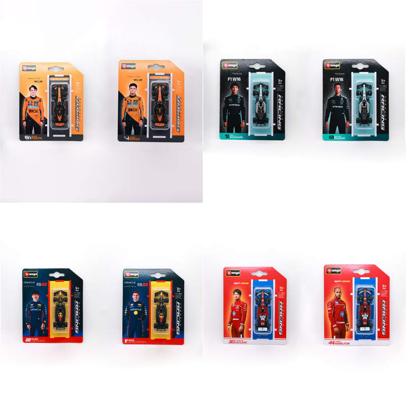 Bburago 1:64 2025 F1 SF-25 RB21 MCL39 W16E Литая под давлением модель автомобиля австралийского/Бахрена GP